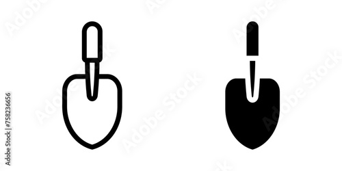 Shovel icon. for mobile concept and web design. vector illustration