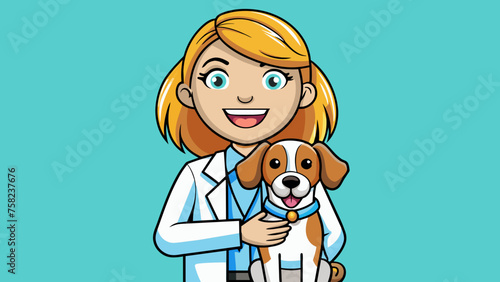 Dog doctor vector illustration