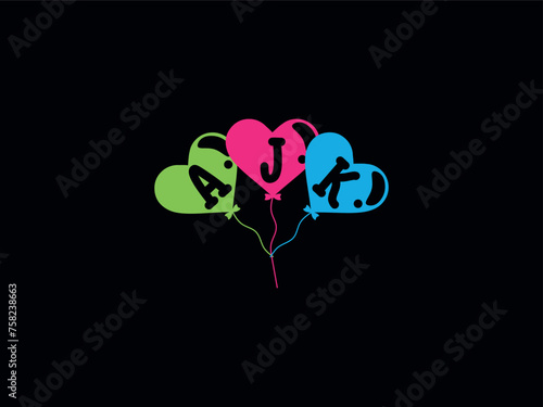 Colorful AjK Logo Icon Victor Balloon For You