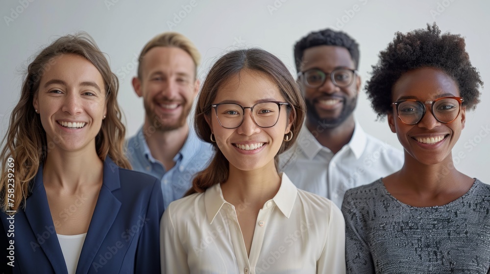 A diverse, inclusive professional group of business partners looking at the camera. Young and old, reusable workers. A diverse, inclusive professional group of business partners looking at the camera. Young and old, reusable workers.