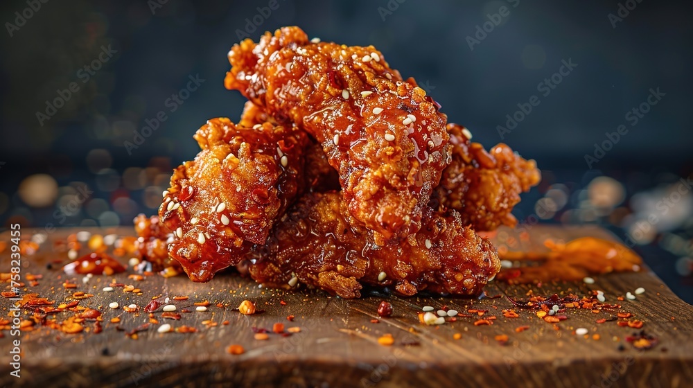 gastronomic picture of a 2 michelin star's spicy korean fried chicken ...