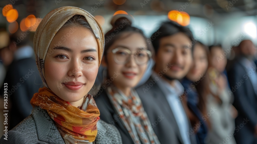 A diverse, inclusive professional group of business partners looking at the camera. Young and old, reusable workers. A diverse, inclusive professional group of business partners looking at the camera. Young and old, reusable workers.
