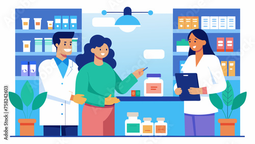 Pharmacist doctors vector illustration