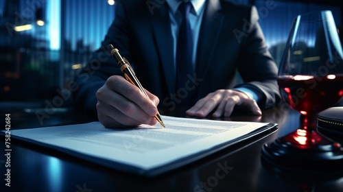 Signing Contract: Business Agreement Deal Concept