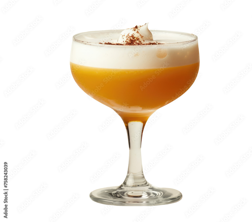classic alcohol cocktails isolated on transparent background 