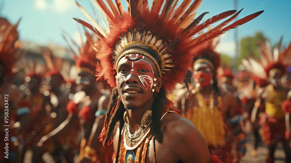 Fototapeta premium A portrait of a tribal man