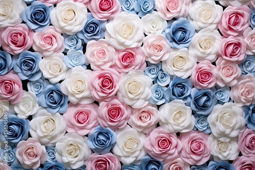 a wall that is adorned with roses