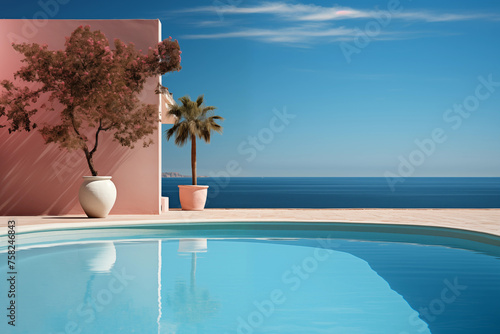 Swimming pool near the sea