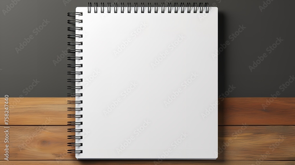 Top View of Open Spiral Blank Paper Notebook
Top View of Open Spiral Blank Paper Notebook