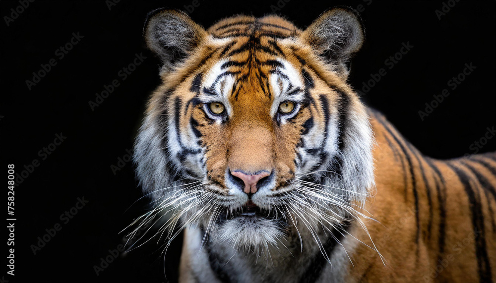 Tiger with a black background Tiger with a black background