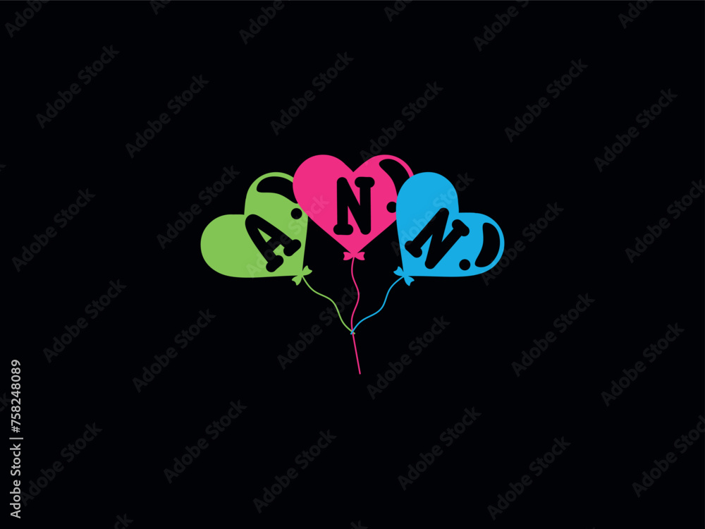 Initial ANN Kids Business Logo Initial ANN Kids Business Logo