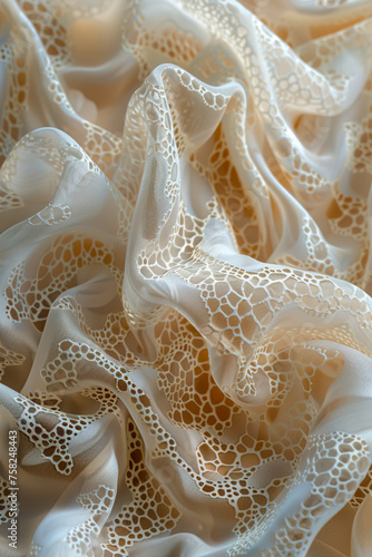 Capturing the intricate beauty of organic lace wavey structures in stunningly realistic imagery photo