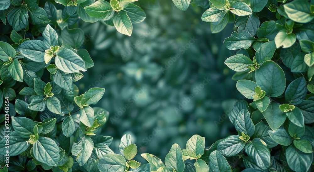 Close Up of a Green Plant With Leaves - obrazy, fototapety, plakaty 