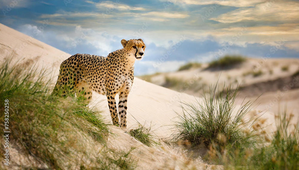 Obraz premium Cheetah in dunes