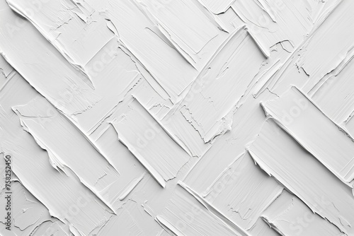 thick textured strokes of white paint in a chevron pattern