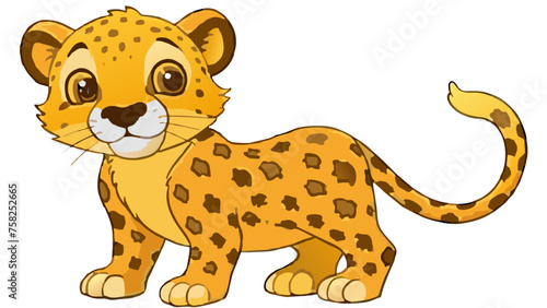 cute-leopard-cartoon vector illustration