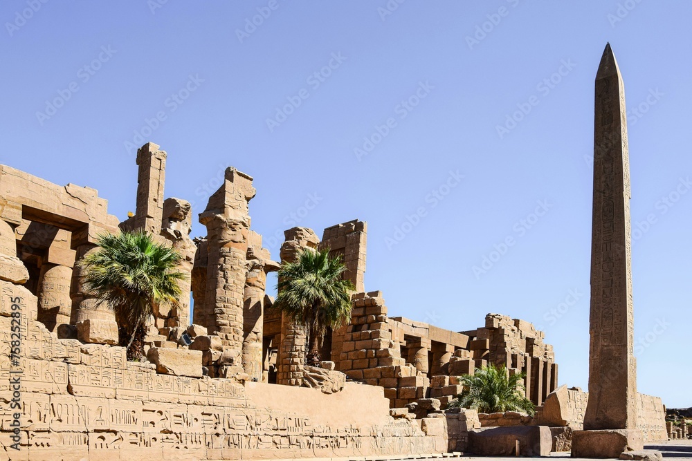 temple, ancient, column, egypt