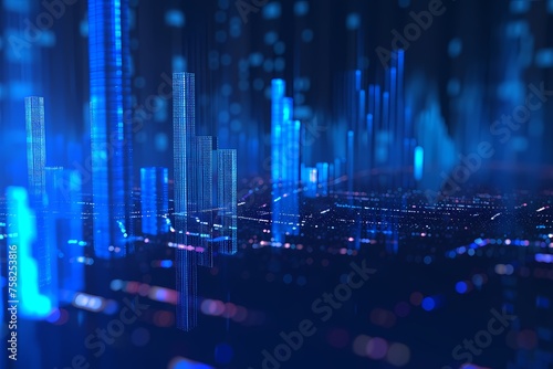 candlestick bull and bear background, market stock