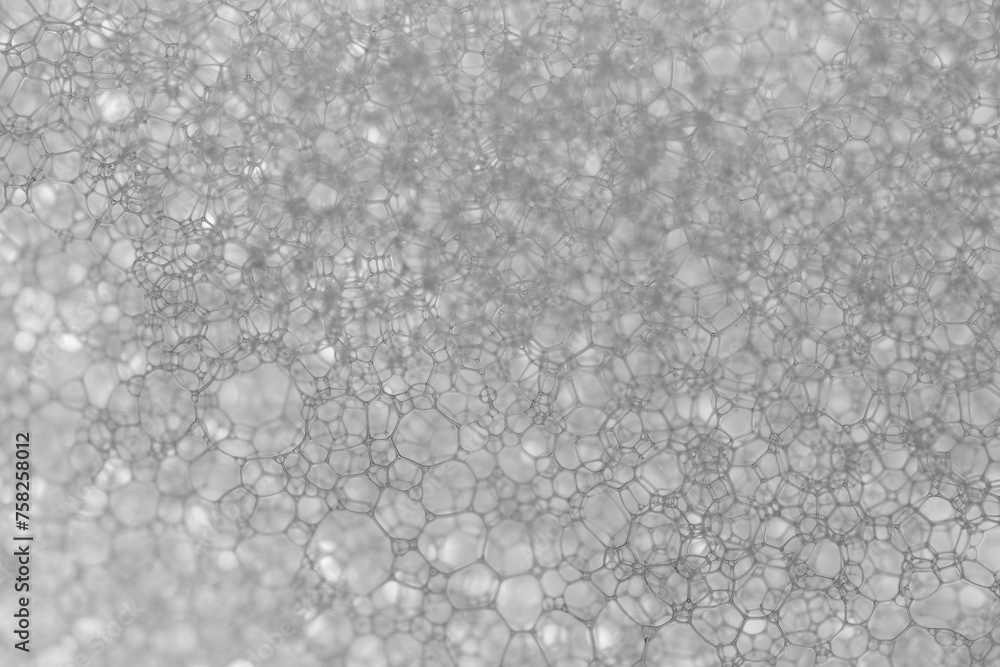 Abstract macro background foam bubbles.