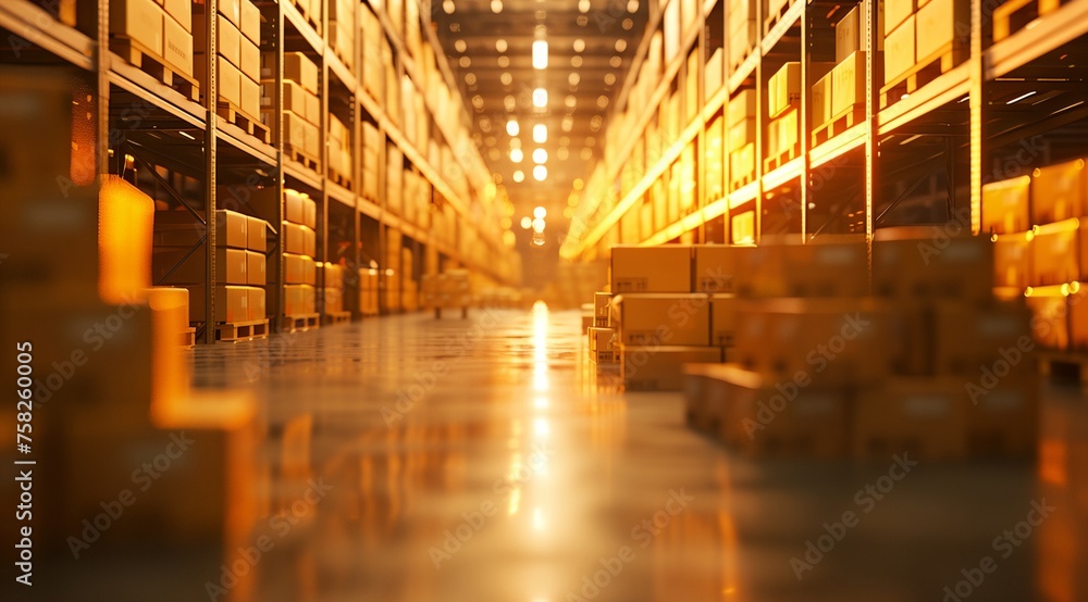 a large warehouse with lots of shelves a large warehouse with lots of shelves