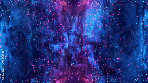 A blue and purple background with a lot of dots