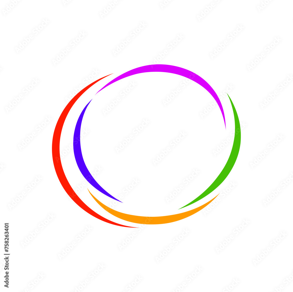 Hand drawn colorful circle waves Hand drawn colorful circle waves