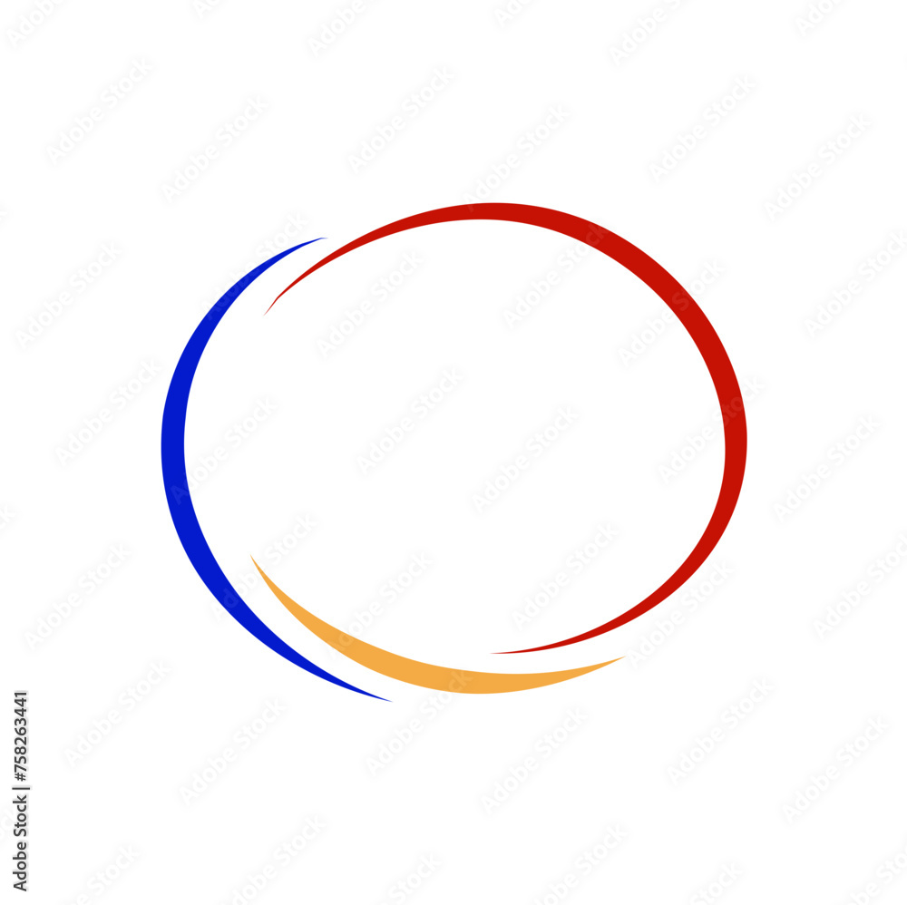 Hand drawn colorful circle waves Hand drawn colorful circle waves