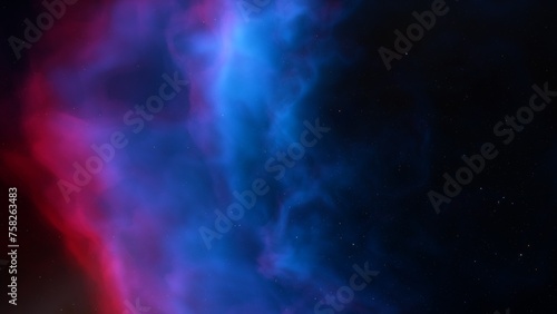 Deep space nebula with stars. Bright and vibrant Multicolor Starfield Infinite space outer space background with nebulas and stars. Star clusters, nebula outer space background 3d render 