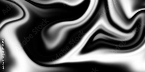 Abstract flowing liquid curve line. Silver black metallic. Modern fluid background. Black and silver background. Beautiful Marbling liquify
