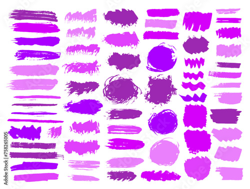 Gouache dirt brush stroke vector collection. Hand drawn inkblot streak fluid shapes. Splotch splash sale sticker stencil group. Daub acrylic spots drawing.