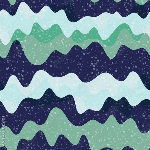 Stylish wave fluid vector seamless pattern.