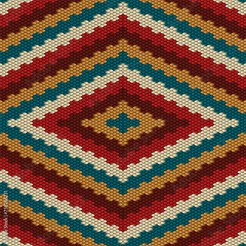 Seamless pattern in retro style, 60s, 70s, 80s