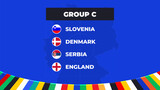 Group C of the European football tournament in Germany 2024! Group stage of European soccer competitions in Germany