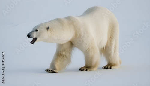 A Polar Bear With Its Tail Swishing Back And Forth