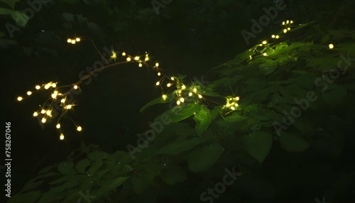 Fireflies Twinkling Amidst The Foliage © Muntaha