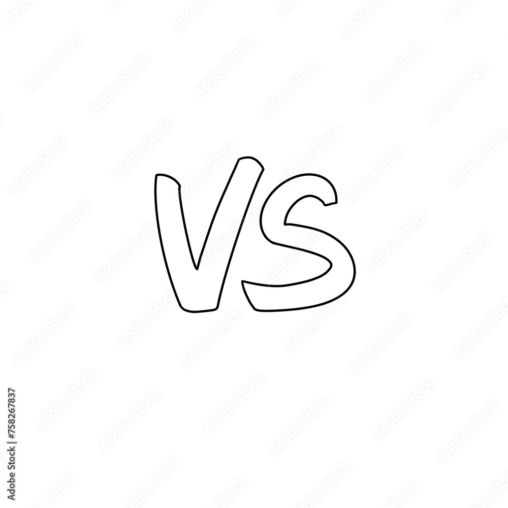 VS Versus icon logo Battle , fight headline white background VS Versus icon logo Battle , fight headline white background