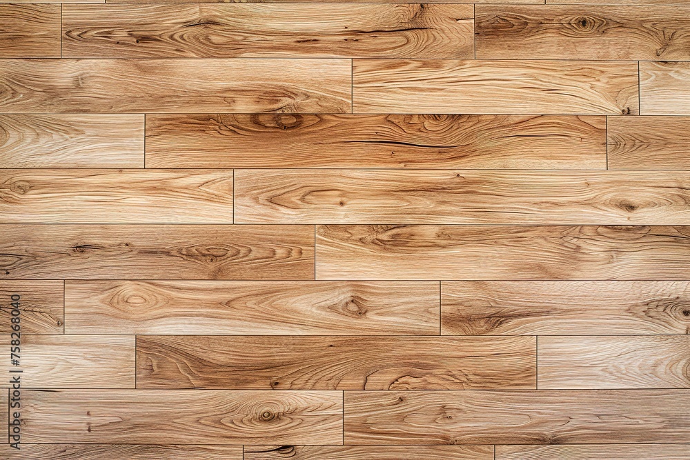 Oak laminate parquet floor texture background with no visible joints - obrazy, fototapety, plakaty 