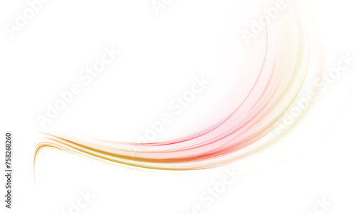 Neon swirls on a white background PNG. Acceleration speed motion on night road. Magic moving fast speed police lines.	