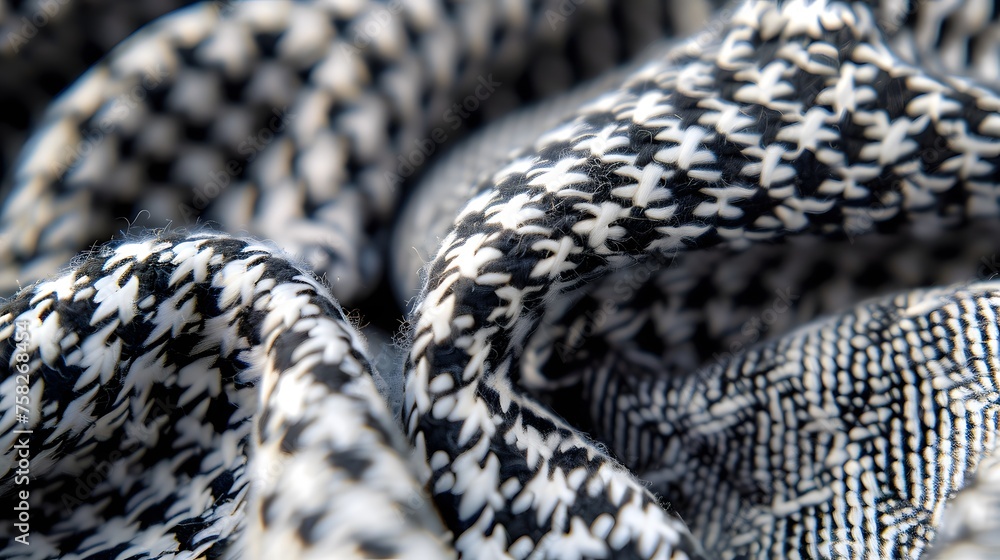 Close-up Texture of Houndstooth Fabric Pattern Close-up Texture of Houndstooth Fabric Pattern