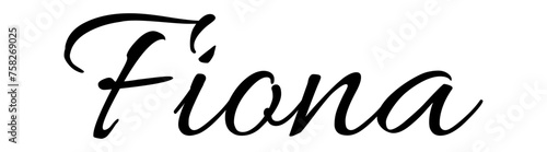 Fiona- black color - name written - ideal for websites,, presentations, greetings, banners, cards,, t-shirt, sweatshirt, prints, cricut, silhouette, sublimation	

