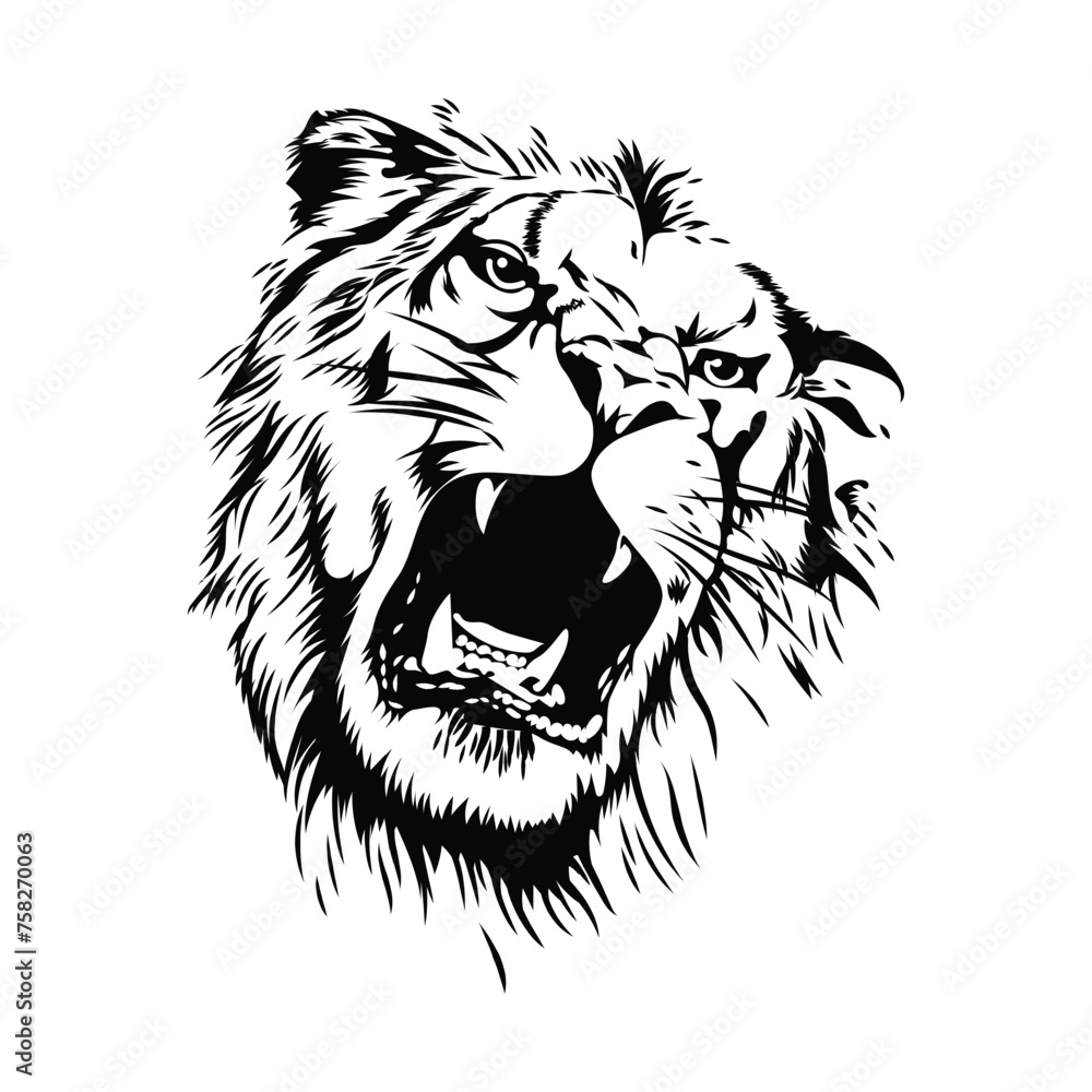 Obraz premium lion head vector, logo and icon