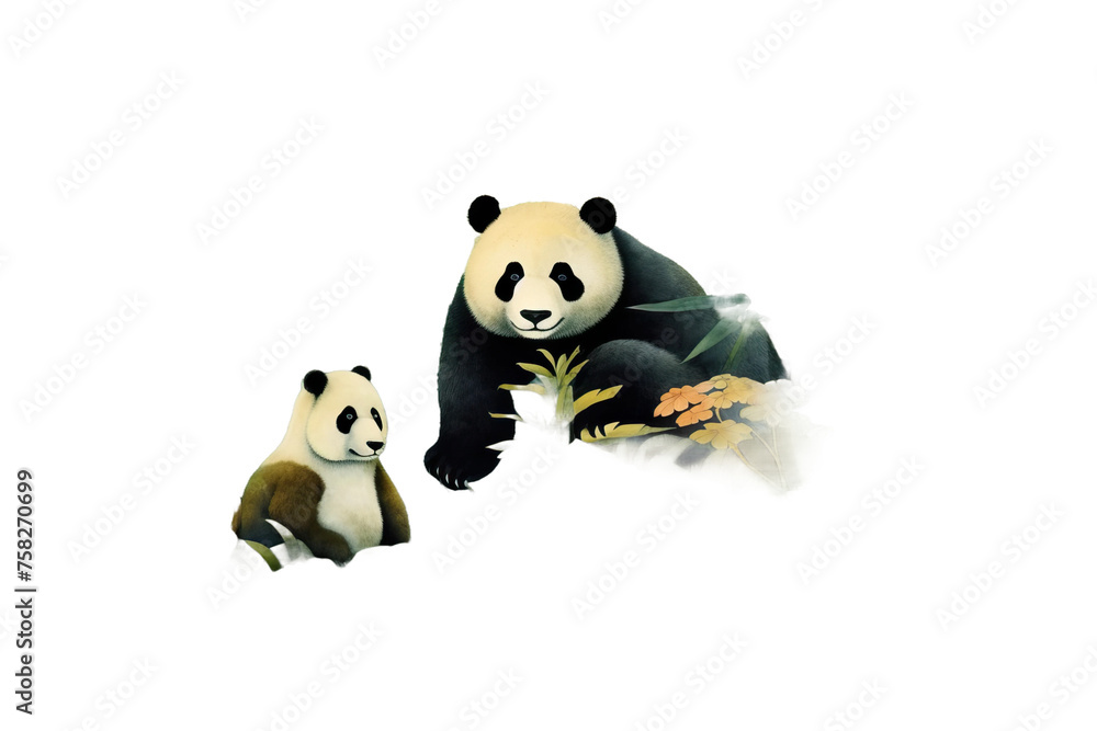 a jungle watercolor other animals panda painted a jungle watercolor other animals panda painted
