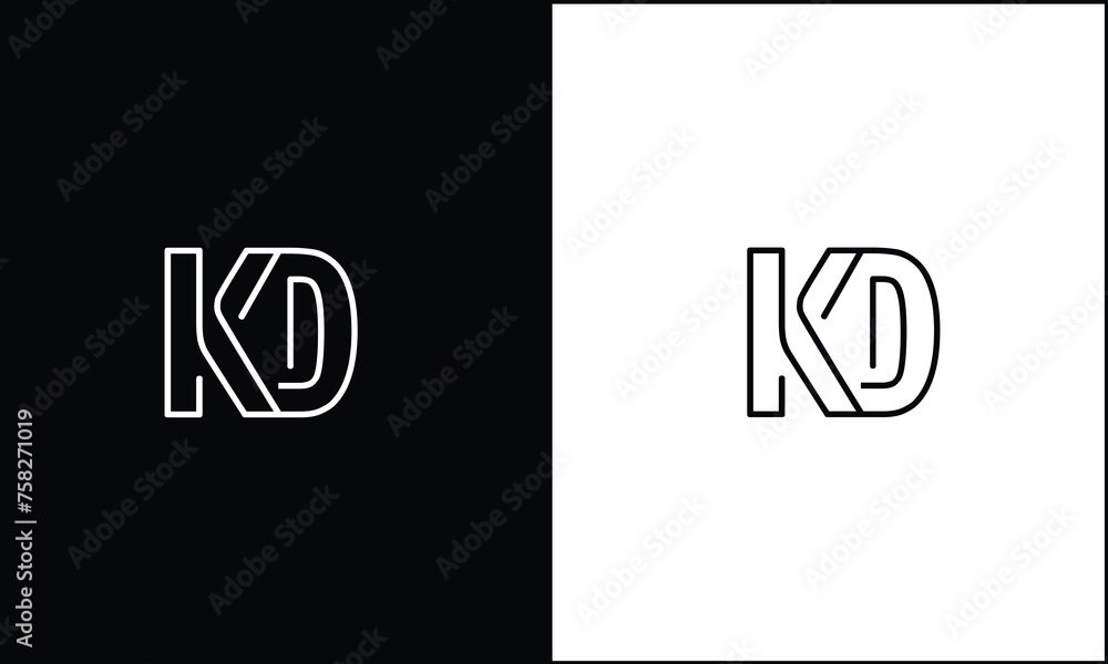 DK, KD, D, K, Abstract Letters Logo Monogram DK, KD, D, K, Abstract Letters Logo Monogram