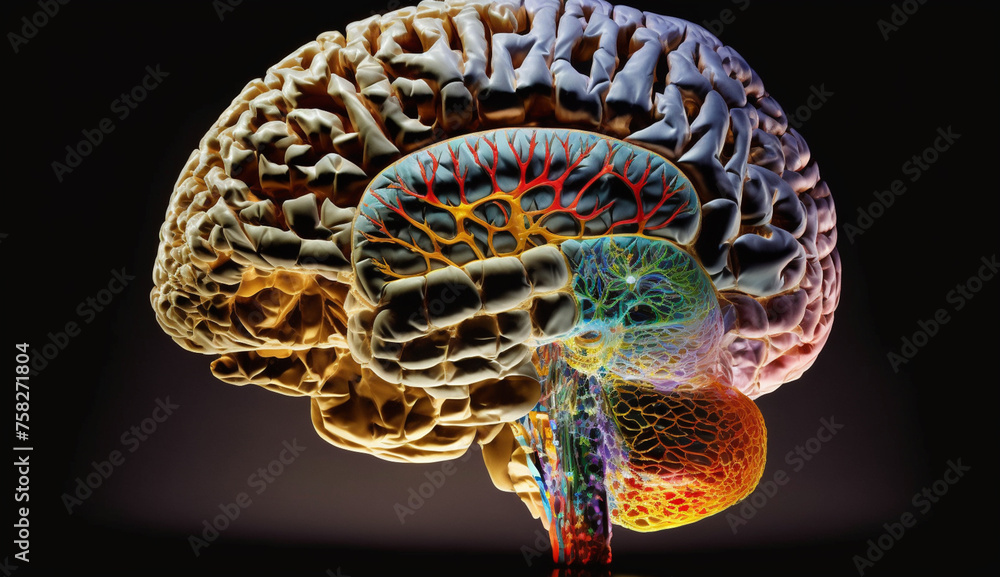 3d rendered illustration of a brain - obrazy, fototapety, plakaty 