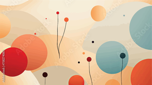 Abstract circles and balls, illustration, background texture. Colorful ornament of circles drawing art. Design for print on fabric or paper circles.	