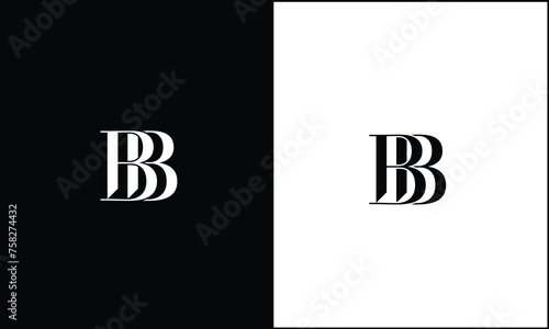 B, BB, Abstract Letters Logo monogram