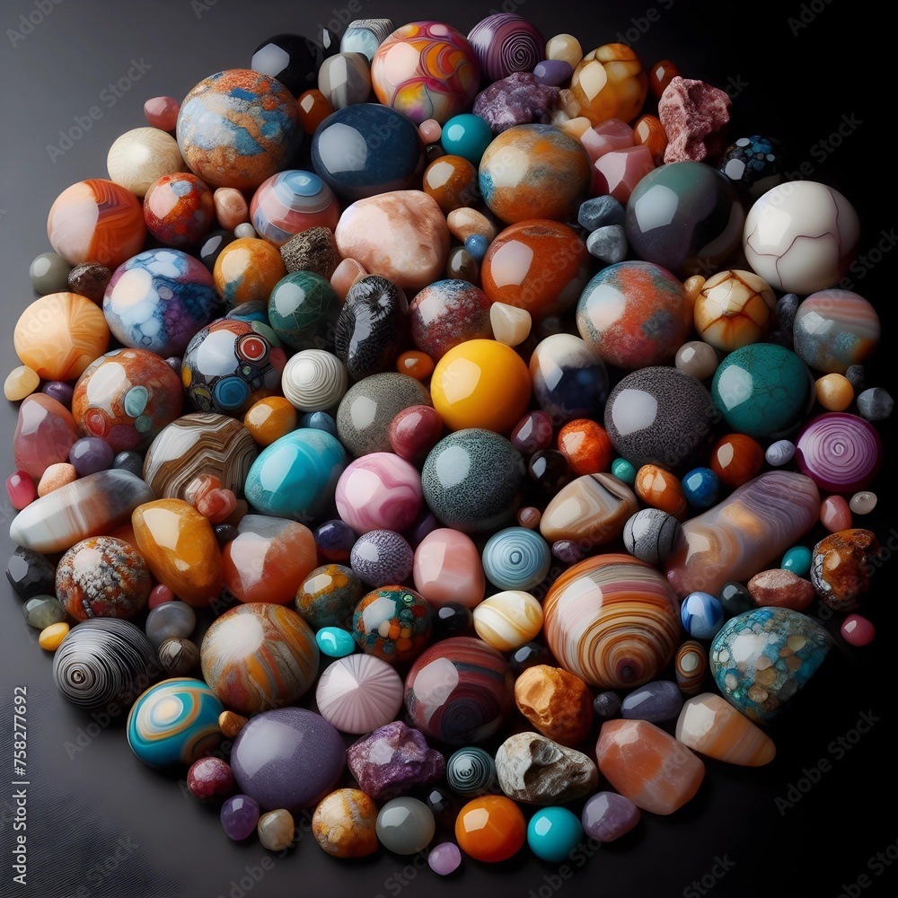 Fototapeta premium Natural Colorful Gemstones Background