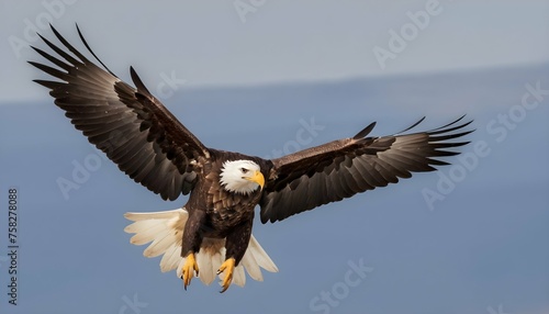 An Eagle With Its Wings Spread Wide Riding The Ai