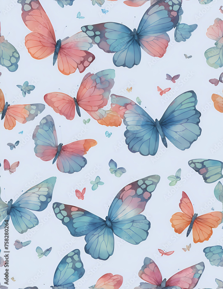 Obraz premium Butterfly Watercolor Style