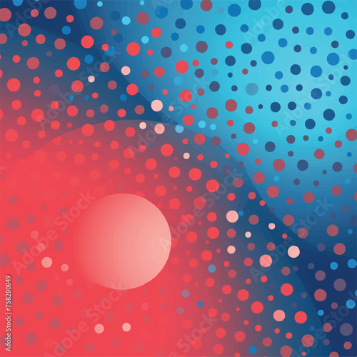 Blue and red abstract colored background grainy